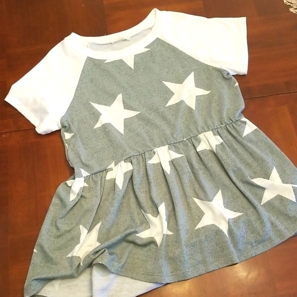 Oddy | french terry peplum top - Picture 2 of 9